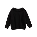 ISA | Suefunskry Newborn Baby Girl Boy Knitted Long Sleeve Autumn Winter Sweater Solid Loose Sweater Casual Tops Kids Clothing 3M-5Y