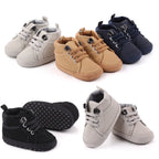 ISA | Baby Casual Shoes Ankle-covering Little Boots for 0-1 Year Toddler Boys Outdoor Prewalking.