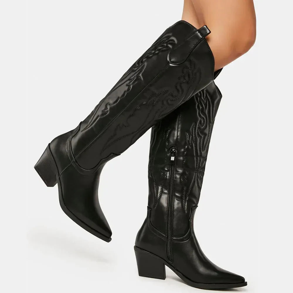 Lizzy | Western Inspired Knee-High Boots