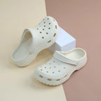 Perforated Shoes for Women - Non-Slip, Odor-Resistant, Heel-Raising, Outdoor & Casual Slippers for Couples