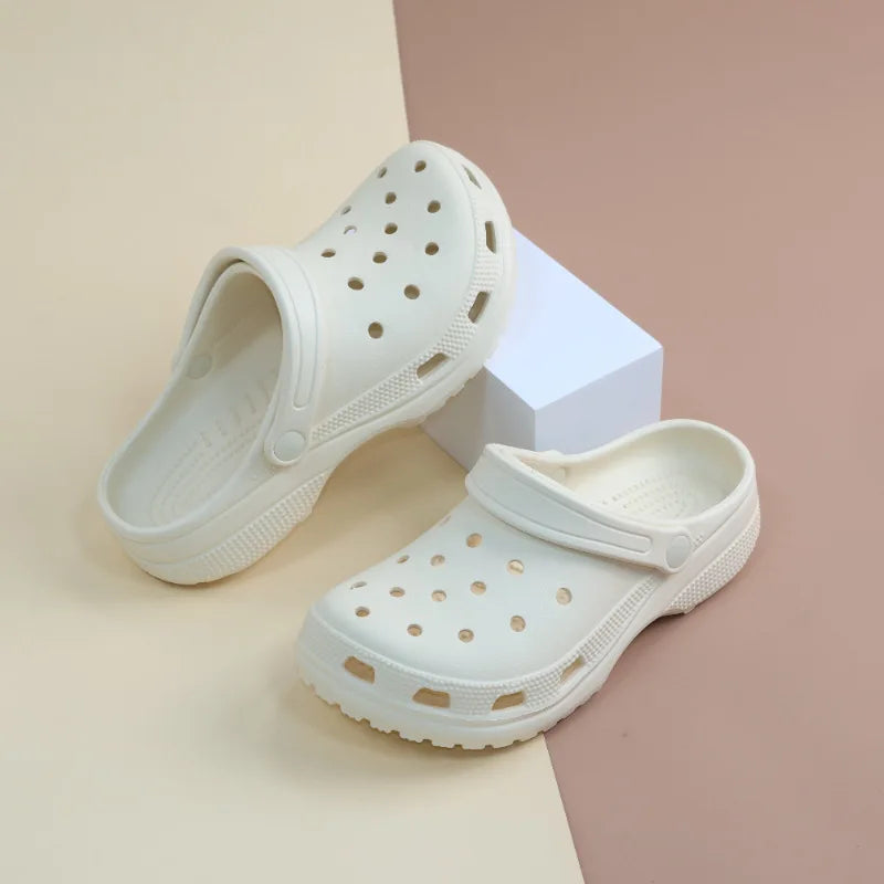 Perforated Shoes for Women - Non-Slip, Odor-Resistant, Heel-Raising, Outdoor & Casual Slippers for Couples