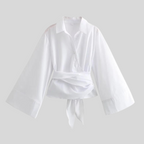 Marlyn | Stylish Cotton Women's Top with Tied Belt