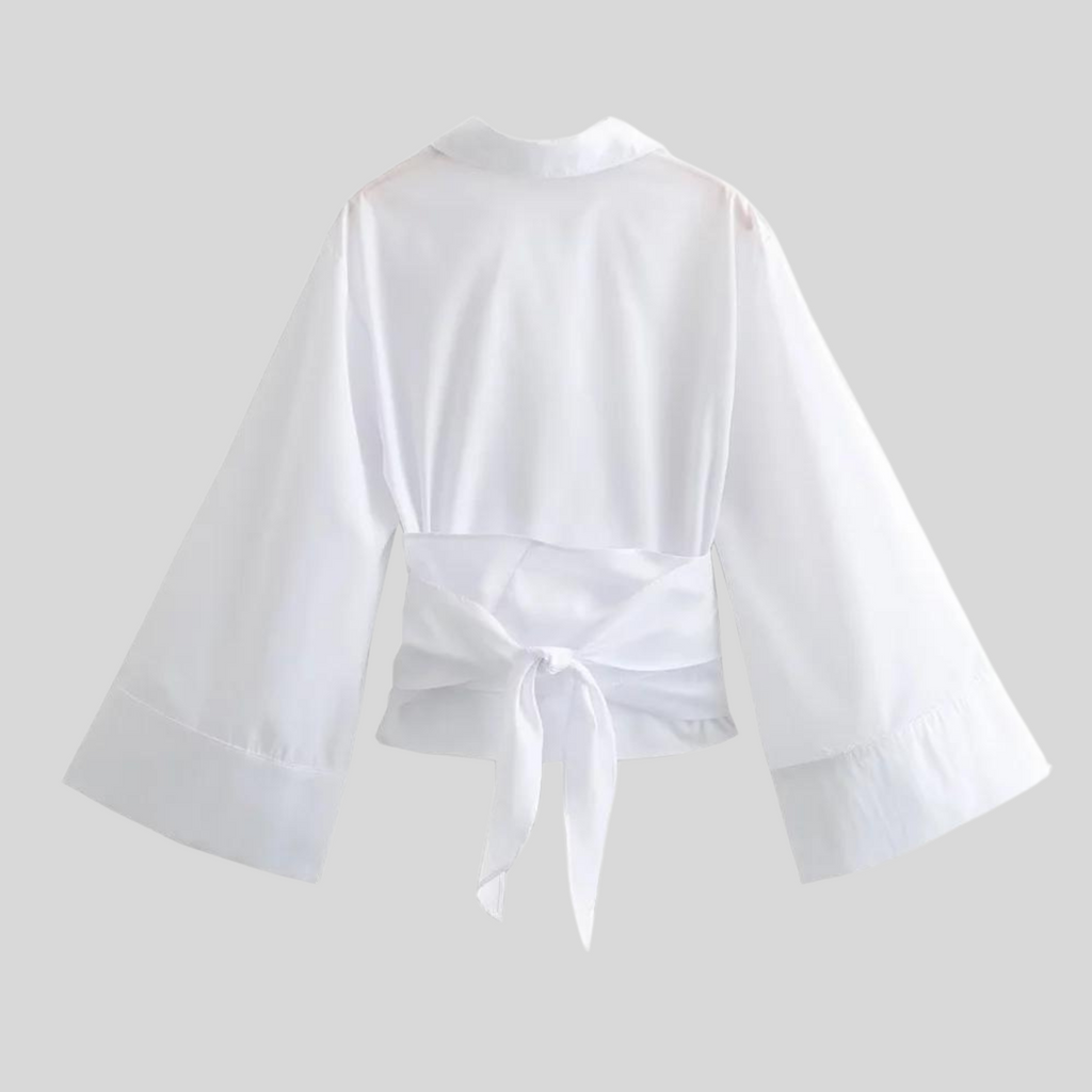 Marlyn | Stylish Cotton Women's Top with Tied Belt