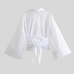 Marlyn | Stylish Cotton Women's Top with Tied Belt