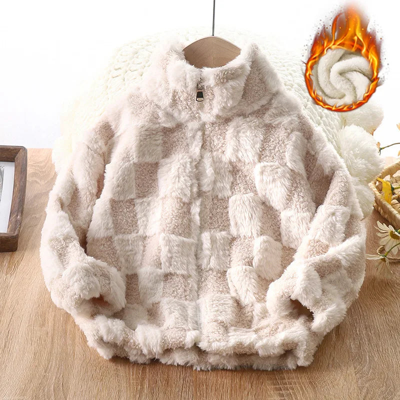 Charlie | Kids Winter Thick Jackets Children Outerwear Boys Girls Warm Fleece Coat Baby Jackets Baby Stand Collar Zipper Vest Jacket