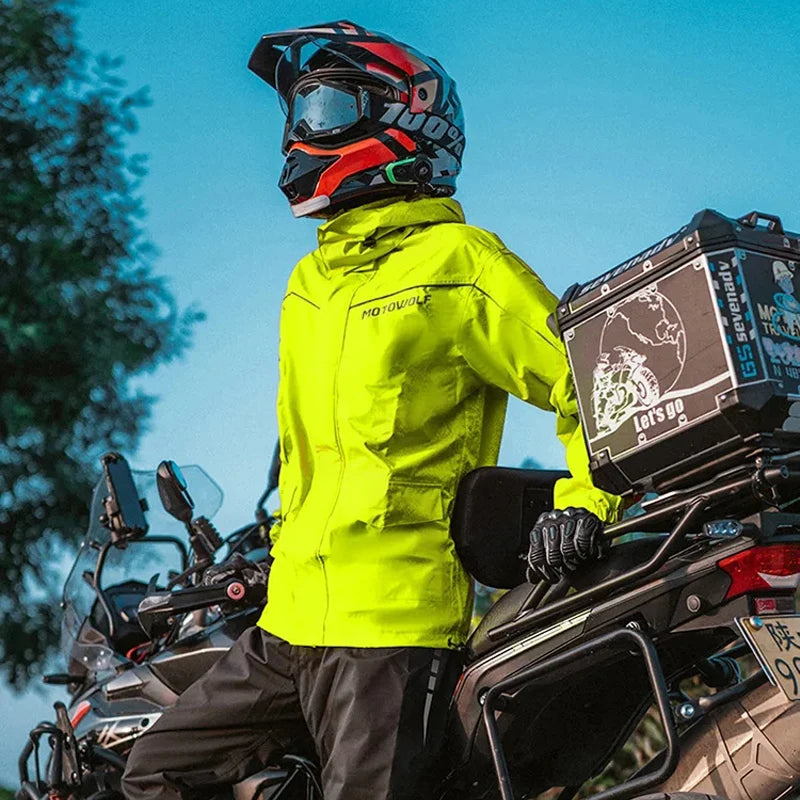 Unisex Motorcycle Waterproof Rain Suit, Rain Jacket, and Rain Pants.