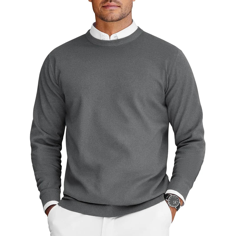Liam | Men's Lightweight Knitted Sweater with Round Neck and Long Sleeves