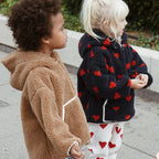 Jessy | Winter Children Cotton Warm Outerwear Clothing Girls Print Jackets Baby Boys Plus Fleece Jackets Children's Clothing