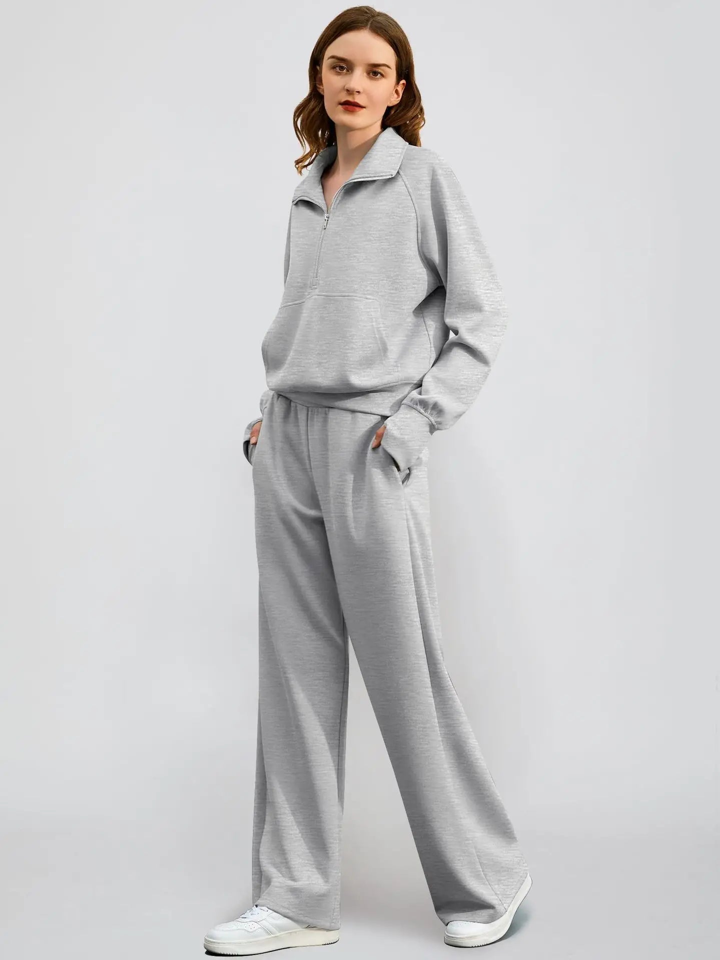 Elcevi | Leisure Duo Set with Half Zip
