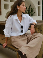 The Mia-Liv Airy Linen Blouse