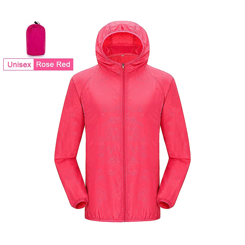 Hiking Jacket For Men and Women Waterproof Quick-Drying Windbreaker Anti UV