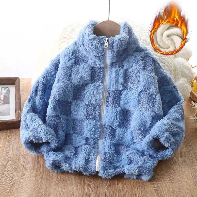 Charlie | Kids Winter Thick Jackets Children Outerwear Boys Girls Warm Fleece Coat Baby Jackets Baby Stand Collar Zipper Vest Jacket