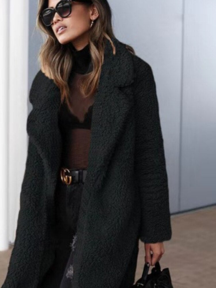 Lia | Teddy coat hidden pocket soft lining comfortable - Winter Jacket