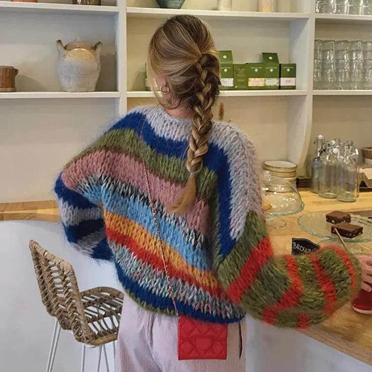 Lucy | Slash Neck Knit Sweater