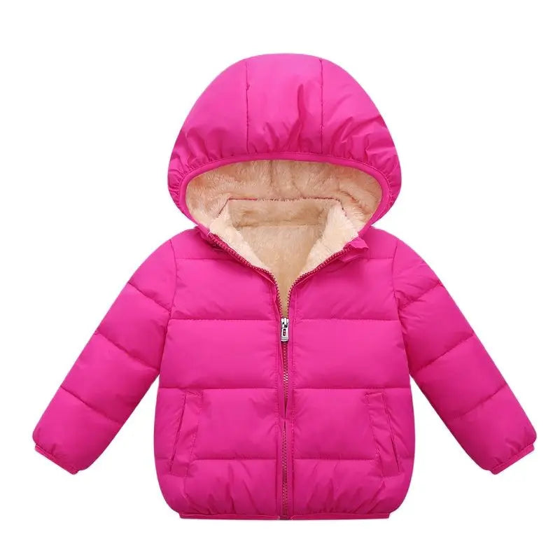 Charlie |  Baby Children Jackets Winter Thick Jackets for Boys Warm Plush Thicker Outerwear for Girls Fur Hood Children's Clothing Snowsuit
