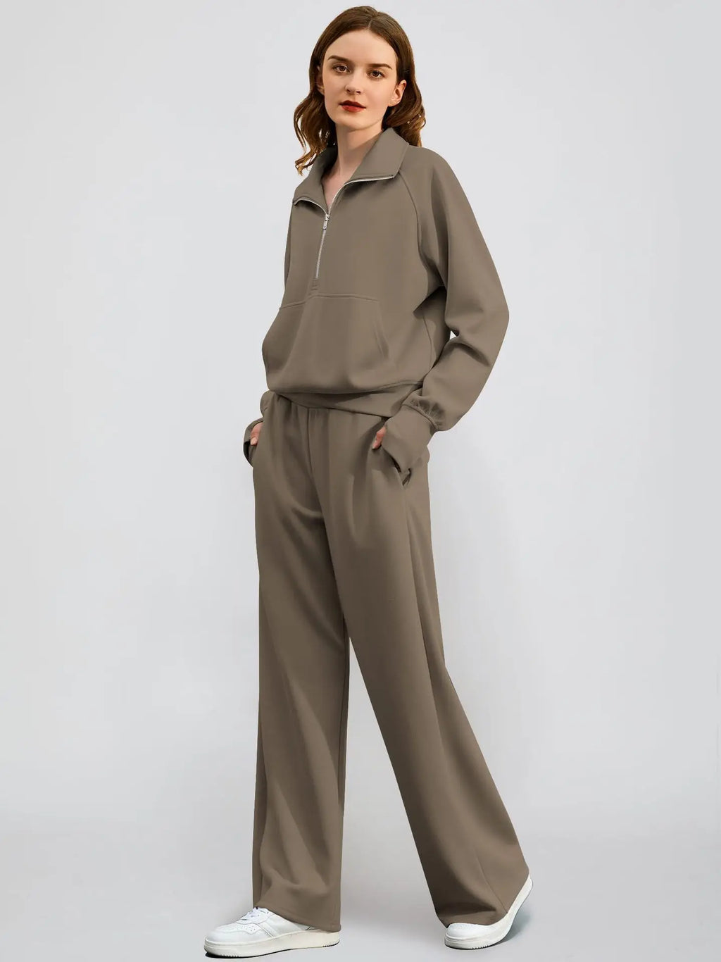 Elcevi | Leisure Duo Set with Half Zip