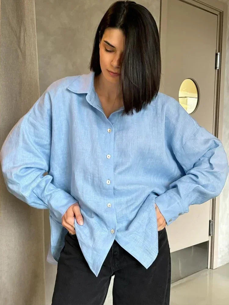 The Mia-Liv Airy Linen Blouse