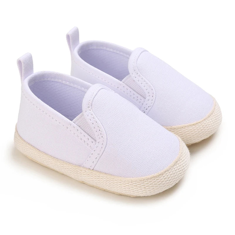 ISA | 4-color toddler non-slip baby shoes baby canvas classic sneakers newborn sports shoes baby boys girls first walker shoes