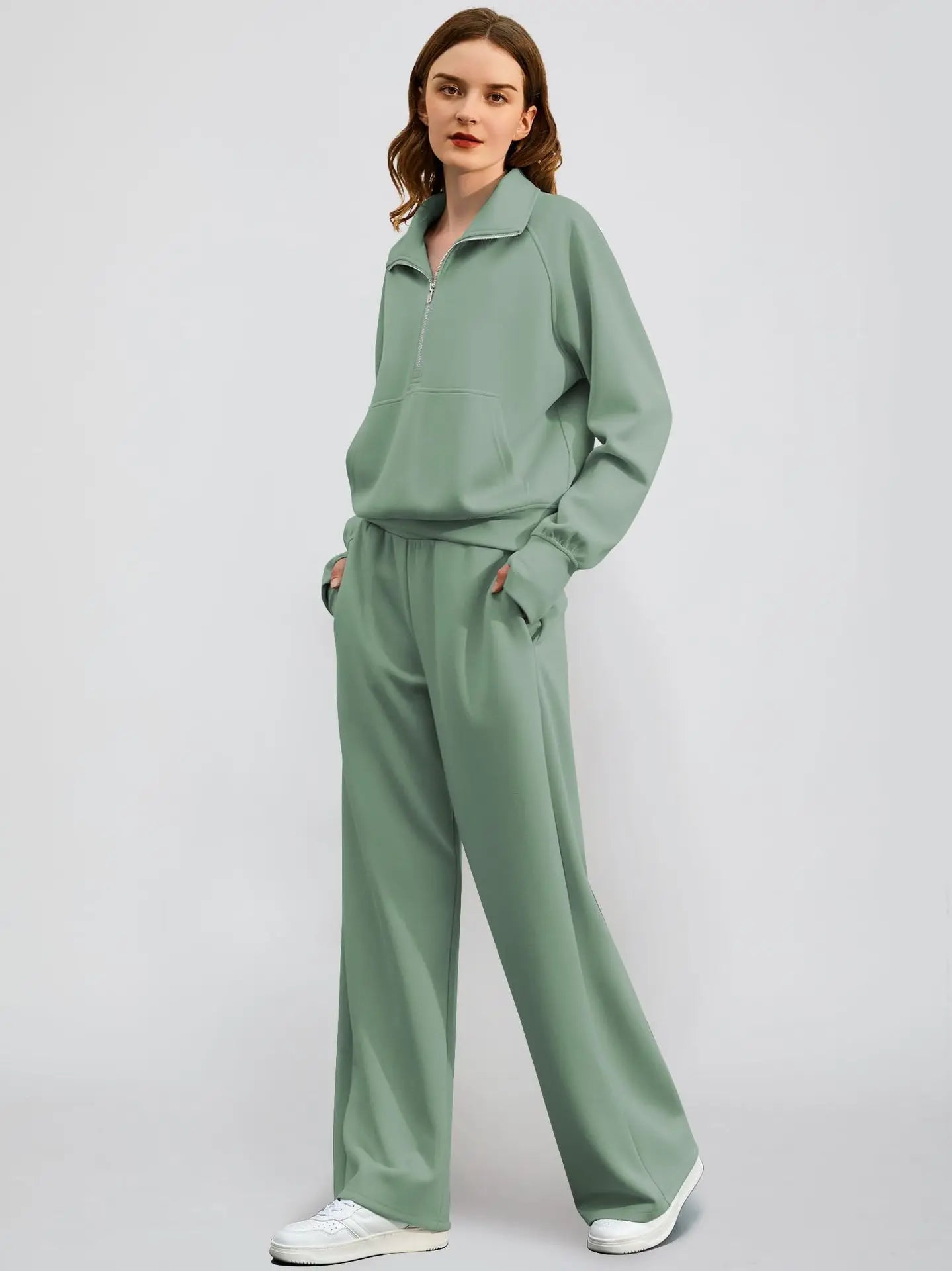 Elcevi | Leisure Duo Set with Half Zip