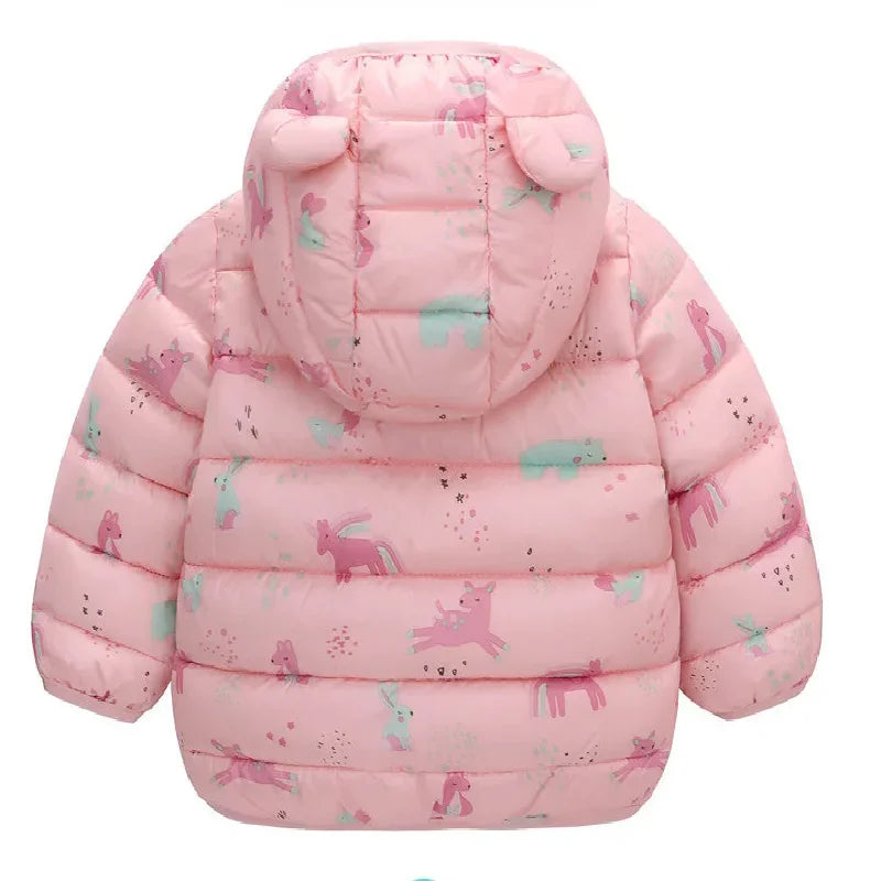 Charlie | Winter Children Warm Down Jackets Boys Girls Zip Jackets Kids Short Outerwear with Hood Baby Clothing 1-6 Years