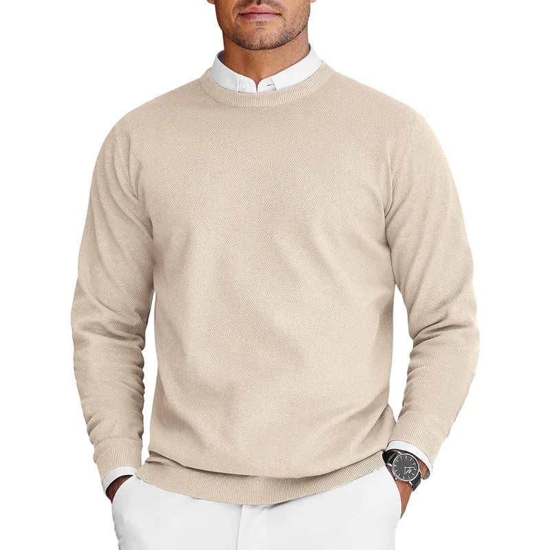 Liam | Men's Lightweight Knitted Sweater with Round Neck and Long Sleeves