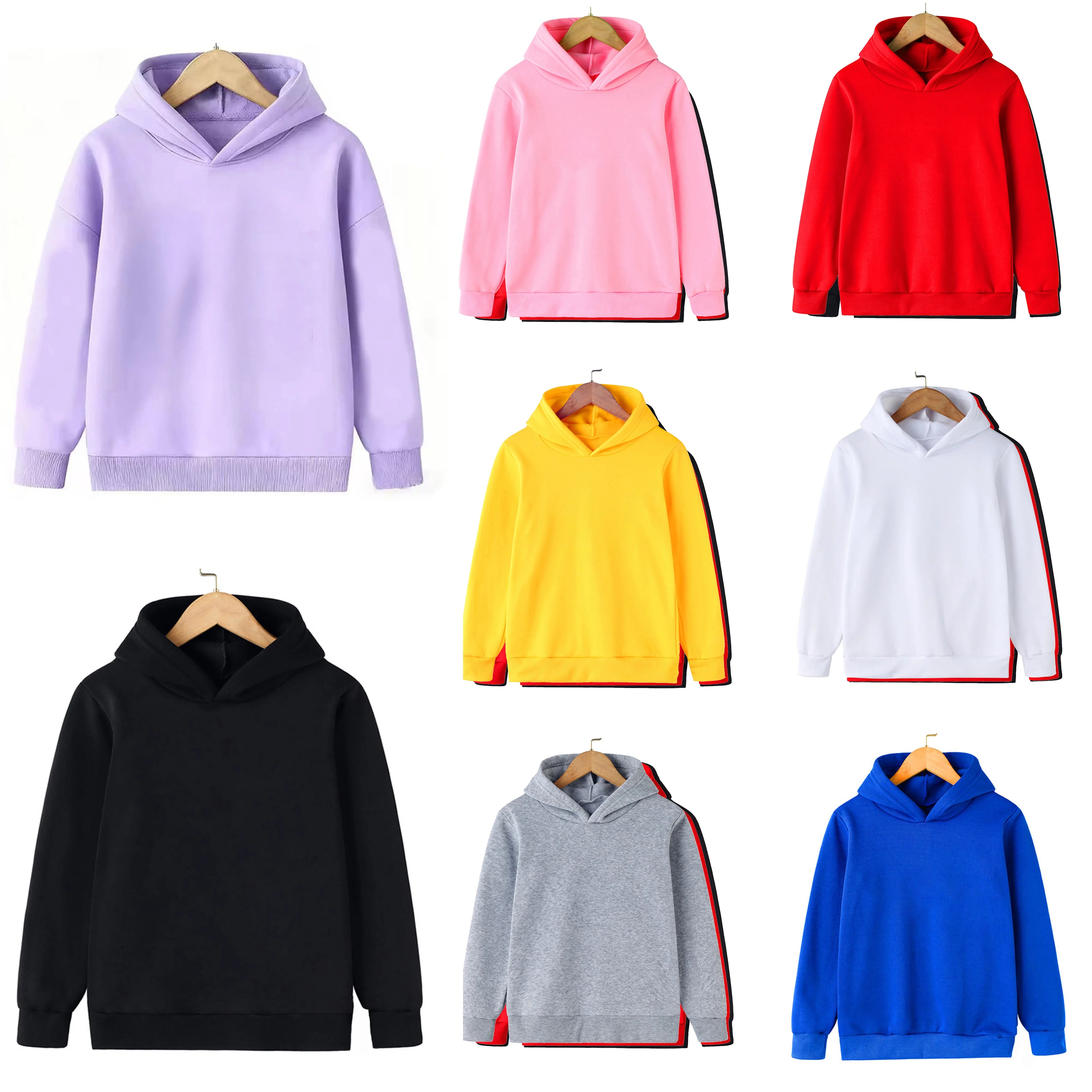 Charlie | Kids Boys Girls Casual Hoodies Sweatshirt Children Solid Color Hoodies Sweatshirt