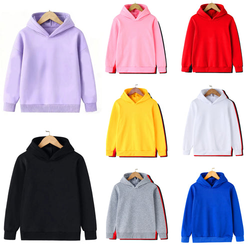 Charlie | Kids Boys Girls Casual Hoodies Sweatshirt Children Solid Color Hoodies Sweatshirt