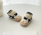 ISA | Newborn Baby Classic Sneakers Letters Splicing Baby Casual Shoe Non-slip Hundred Walking Baby Boys Girls Baby Shoes 0-18 Months