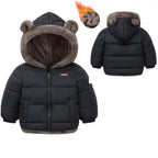 Charlie | Boys Girls Thick Jackets Winter Children Padded Fleece Warm Coats Kids Cotton Outerwear with Hood Children's Clothing Snowsuit