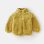 Charlie | Solid Color Fashion Kids Plush Jacket Autumn Winter Warm Baby Girl Boy Casual Coat Outerwear Children's Clothing Toddler Outerwear