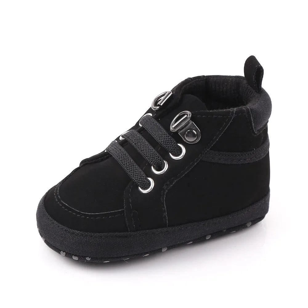 ISA | Baby Casual Shoes Ankle-covering Little Boots for 0-1 Year Toddler Boys Outdoor Prewalking.