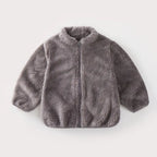Charlie | Solid Color Fashion Kids Plush Jacket Autumn Winter Warm Baby Girl Boy Casual Coat Outerwear Children's Clothing Toddler Outerwear
