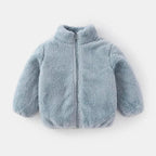 Charlie | Solid Color Fashion Kids Plush Jacket Autumn Winter Warm Baby Girl Boy Casual Coat Outerwear Children's Clothing Toddler Outerwear