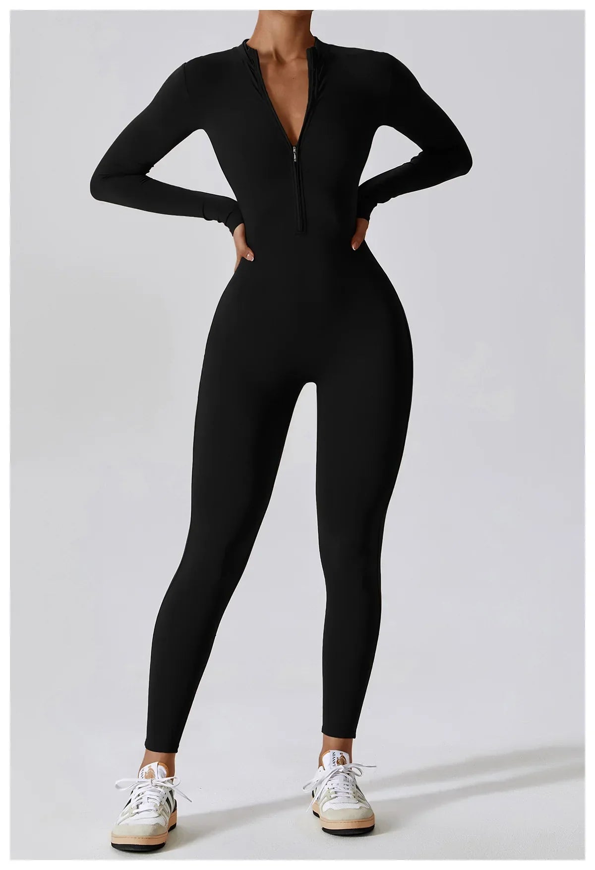 Claire - Long-Sleeve Sporty Jumpsuit