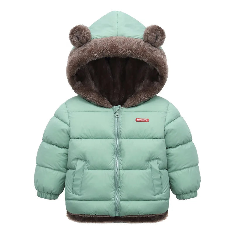 Charlie | Boys Girls Thick Jackets Winter Children Padded Fleece Warm Coats Kids Cotton Outerwear with Hood Children's Clothing Snowsuit