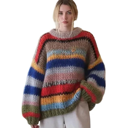 Lucy | Slash Neck Knit Sweater