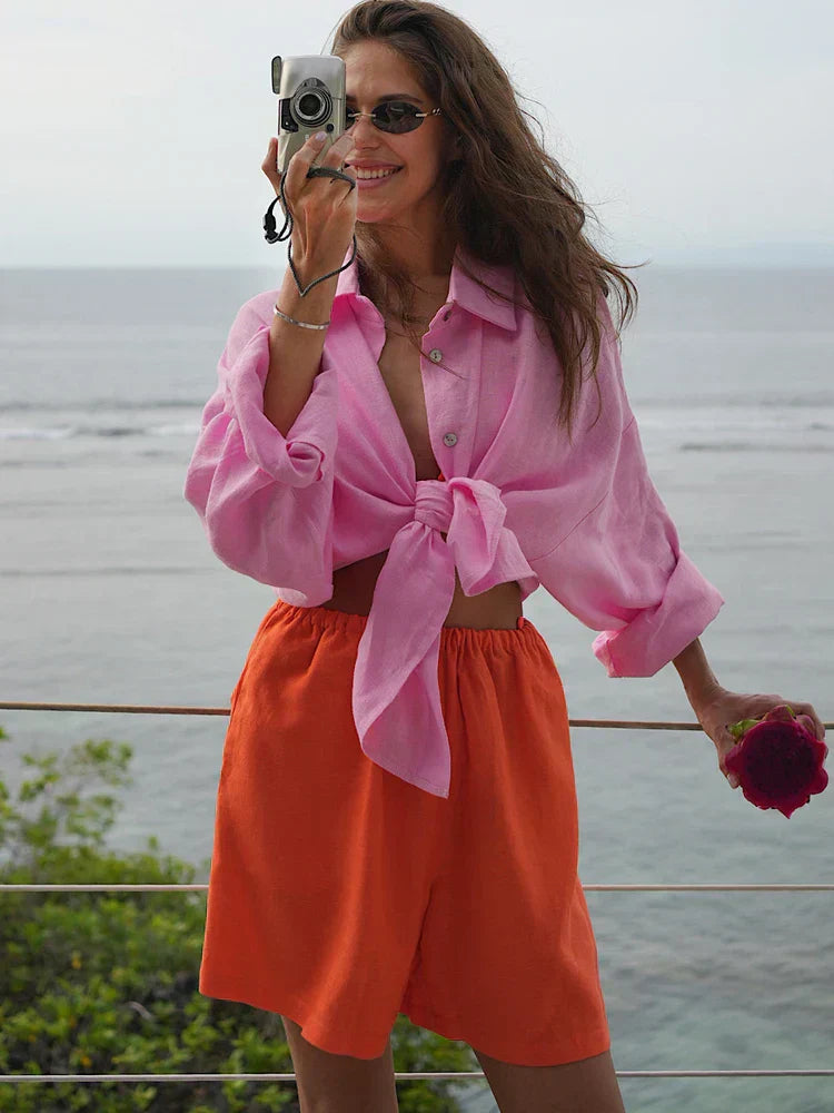 The Mia-Liv Airy Linen Blouse