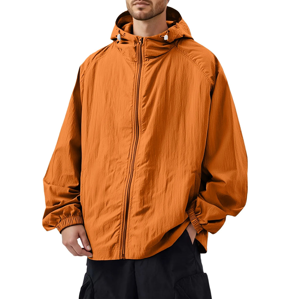 Liam | Men's Outdoor Casual Loose Sun Protection Clothing Punch Coat Waterproof Quick-Drying Loose Hooded Jacket.
