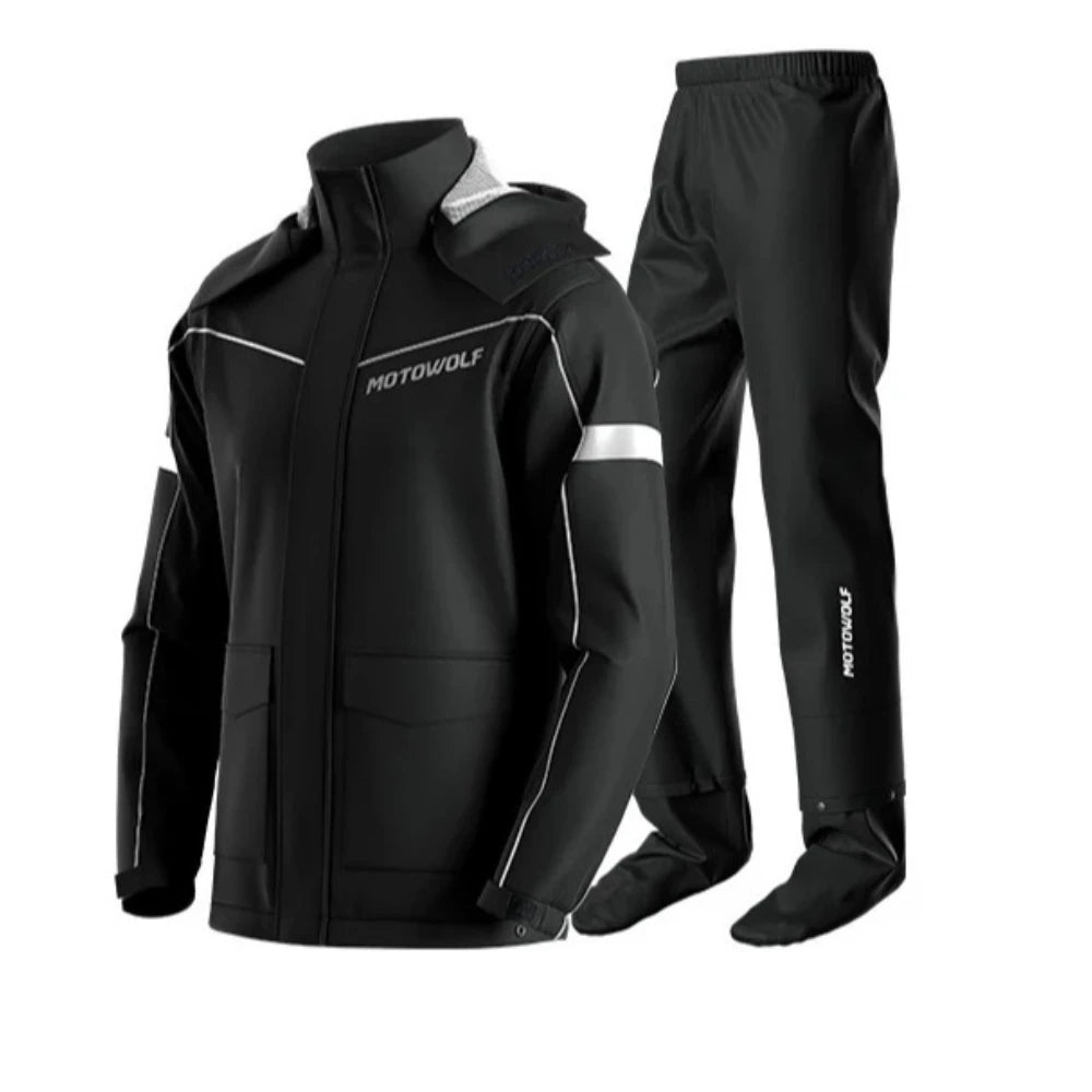 Unisex Motorcycle Waterproof Rain Suit, Rain Jacket, and Rain Pants.