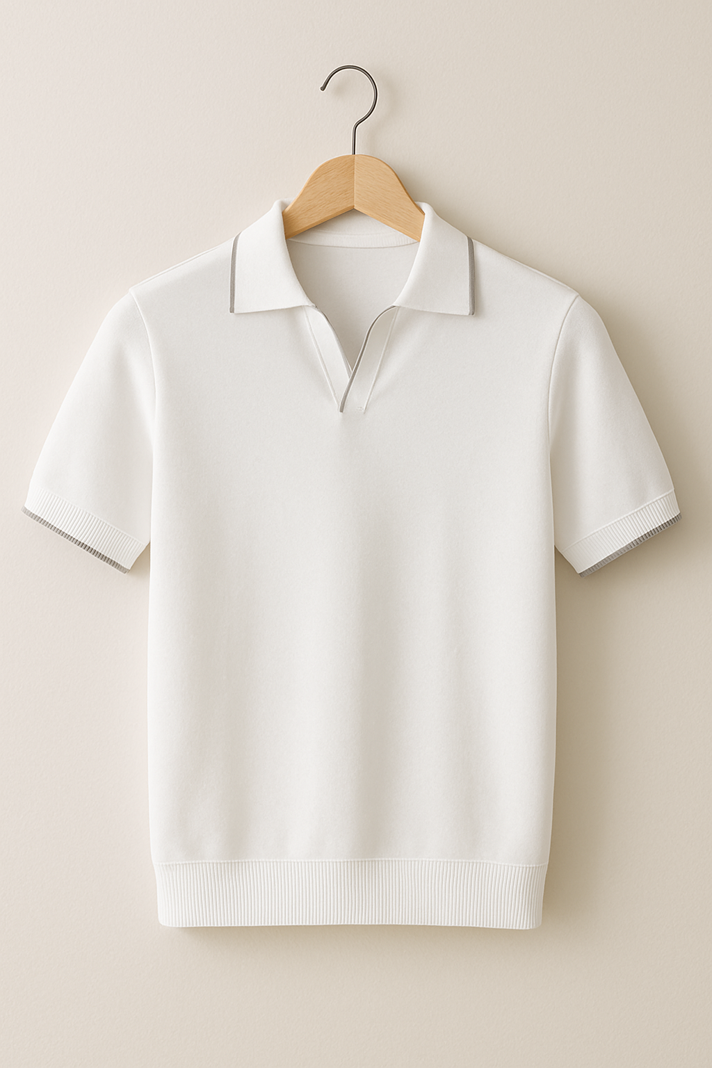 Liam | Men Slim Fit Knit Polo Shirt with Contrast Trim