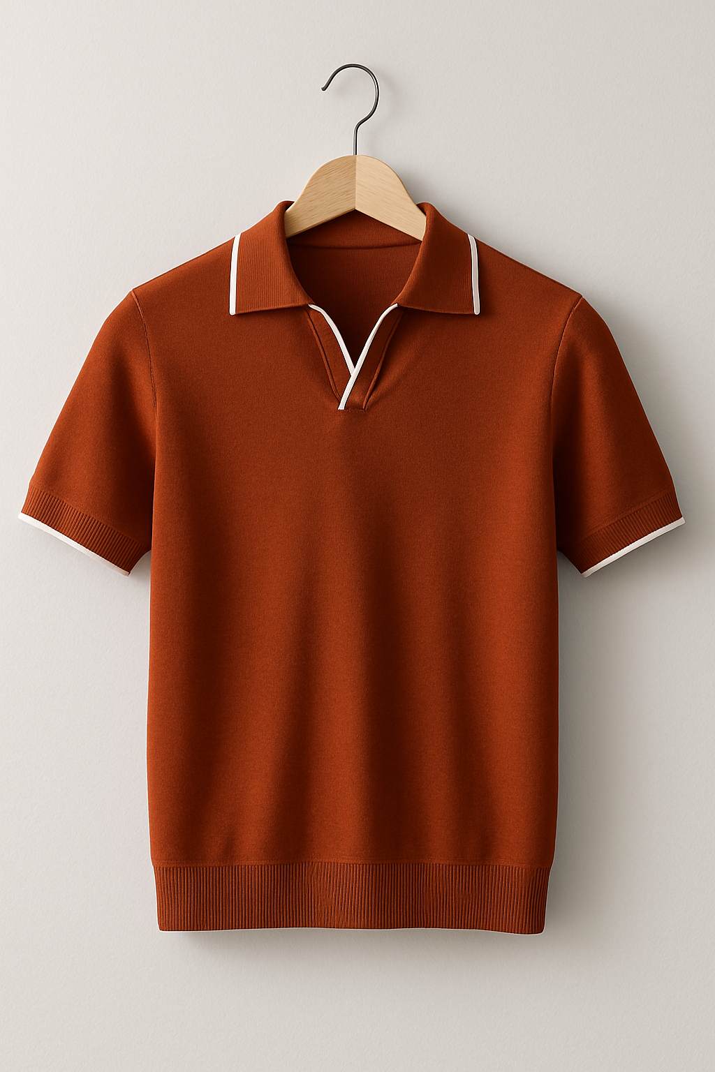 Liam | Men Slim Fit Knit Polo Shirt with Contrast Trim