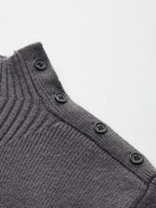 Mary | Cropped Knitted Sweater with Puff Sleeves