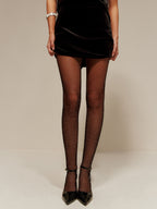 The Milene Valentine - Glamour Fishnet Tights with Rhinestones