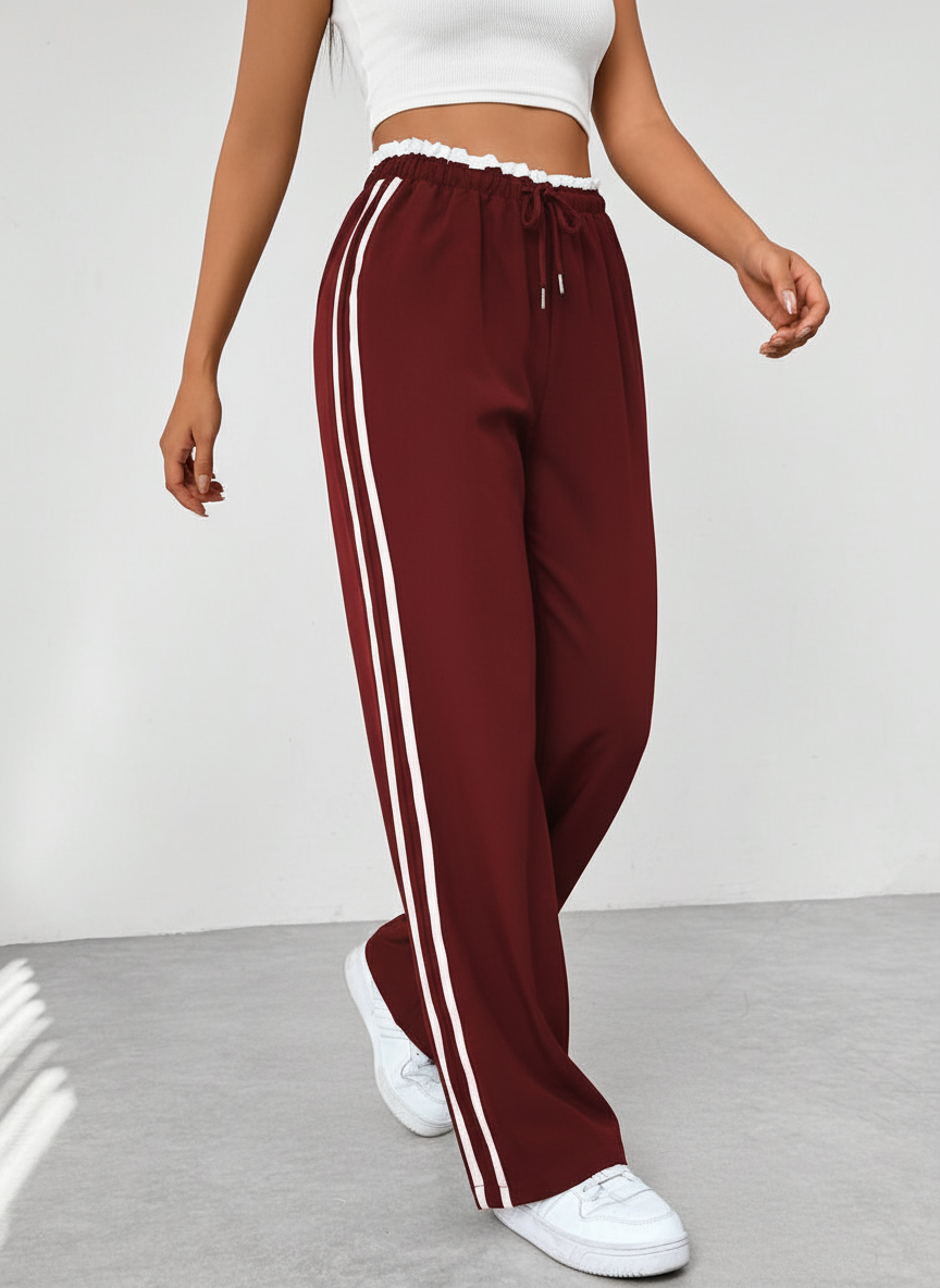 Sporty Women's Jogging Pants with Side Stripes - Senna