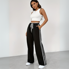 Sporty Women's Jogging Pants with Side Stripes - Senna