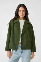 Stylish Short Women's Jacket with Double-Breasted Design - Senna