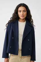 Stylish Short Women's Jacket with Double-Breasted Design - Senna