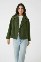 Stylish Short Women's Jacket with Double-Breasted Design - Senna