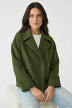 Stylish Short Women's Jacket with Double-Breasted Design - Senna