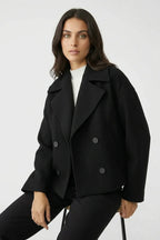 Stylish Short Women's Jacket with Double-Breasted Design - Senna